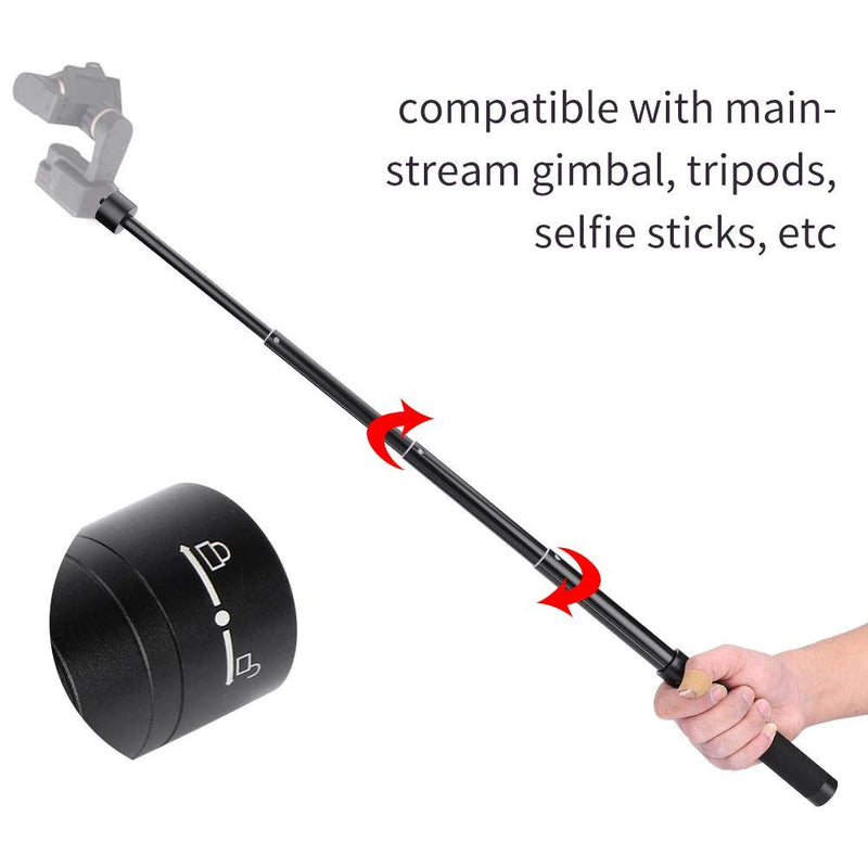 Acouto Extension Rod Aluminum Alloy Gimbal Selfie Stick Extender 1/4'' Screw Extender Pole for DJI Zhiyun