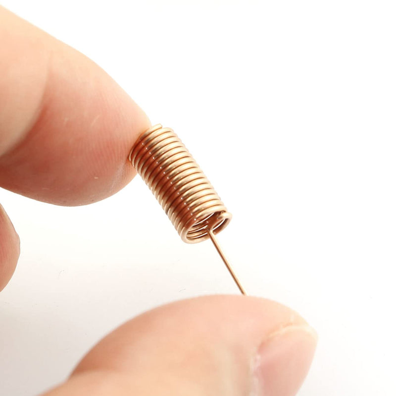 PZRT 4pcs Coil Spring Antenna Data Transmission Helical Antenna, Bronze 433MHz