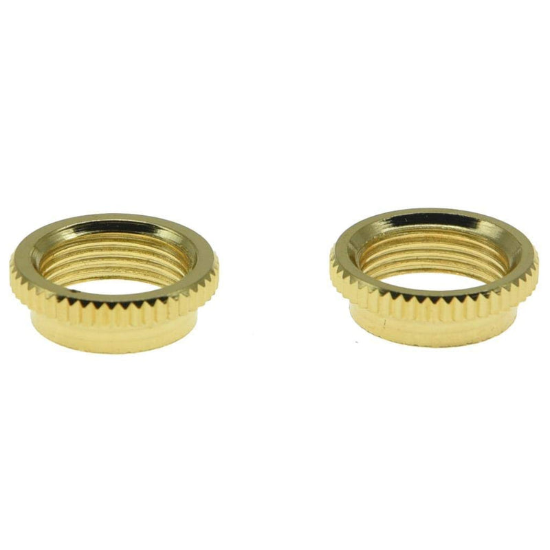 Dopro 10x USA Thread Fine Knurled 15/32" Deep Nut Guitar Toggle Switch Nut Fits Les Paul with Switchcraft Switches Gold