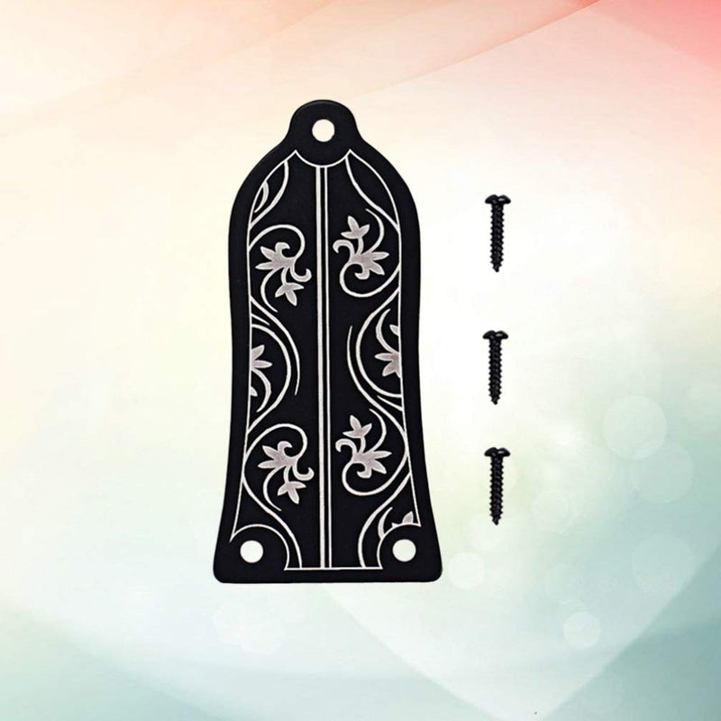 HEALLILY Guitar Truss Rod Cover GR34 Truss Rod Shape Case For Electric Guitar Les Paul Epiphone (Black)