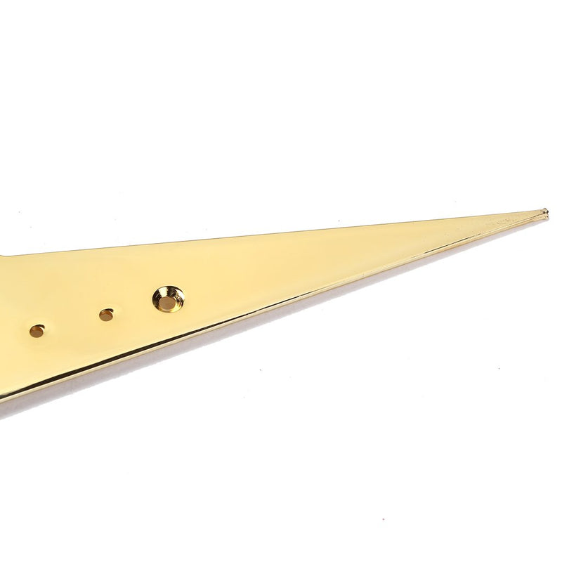 Alnicov Large 6-String Flying V-Style Guitar Bridge Tailpiece Compatible For Flying V Guitar Parts Accessories (Gold)