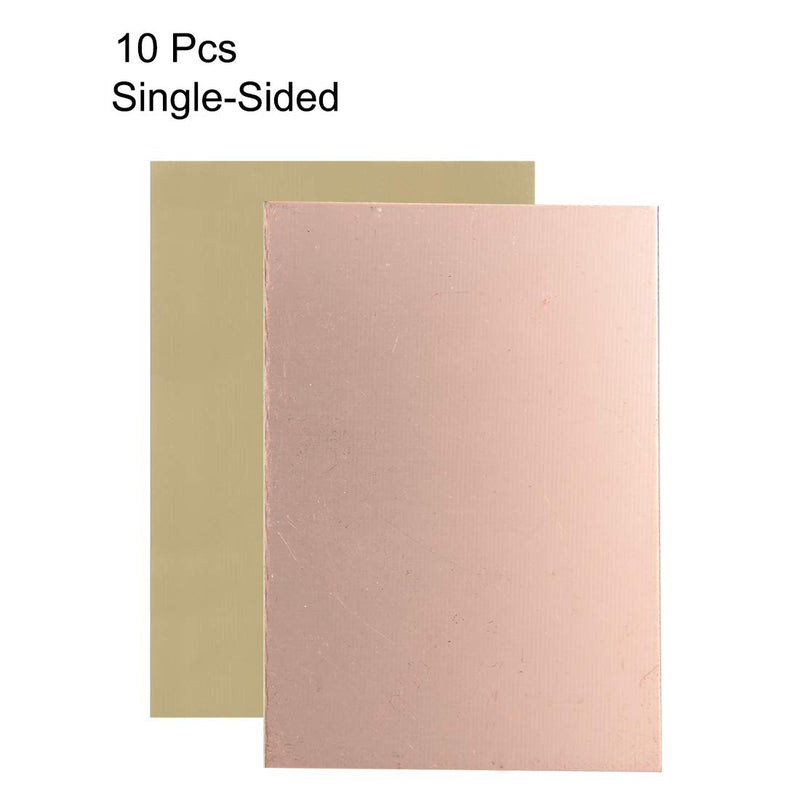uxcell Single-Sided Copper Clad Laminate PCB Circuit Board, FR4 100x70mm 3.94x2.76 inch, 1.5mm Thickness DIY Prototyping PCB Board, Name Board, 10pcs