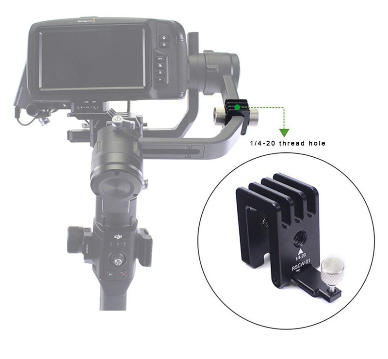 Lanparte Counterweight with 1/4 Thread Compatible with DJI Ronin-S Gimbal