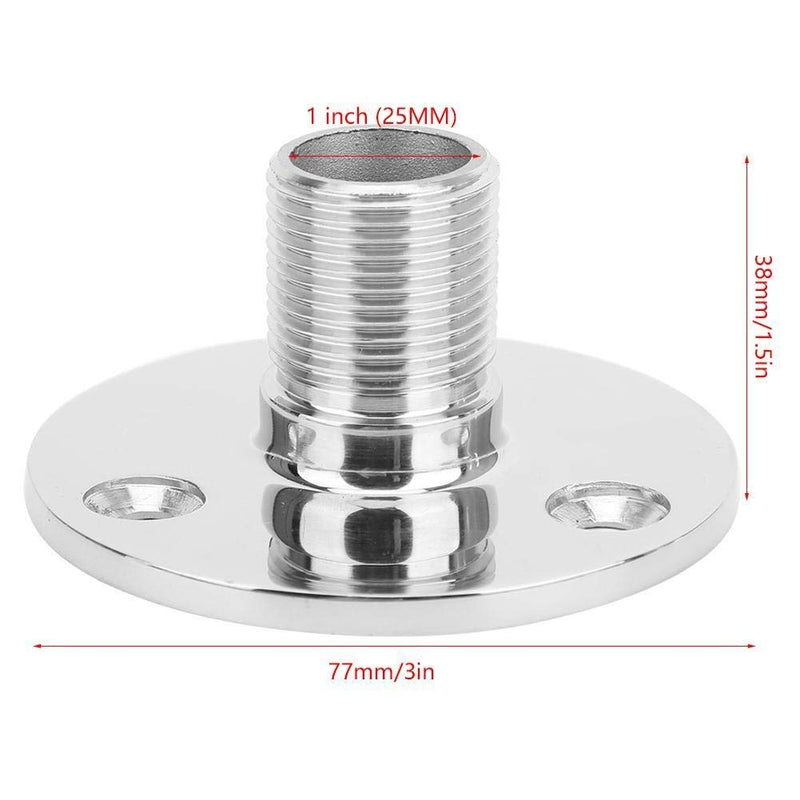 Beennex Marine Antenna Base Mount 316 Stainless Steel Male Thread Antenna Base Boat Accessories