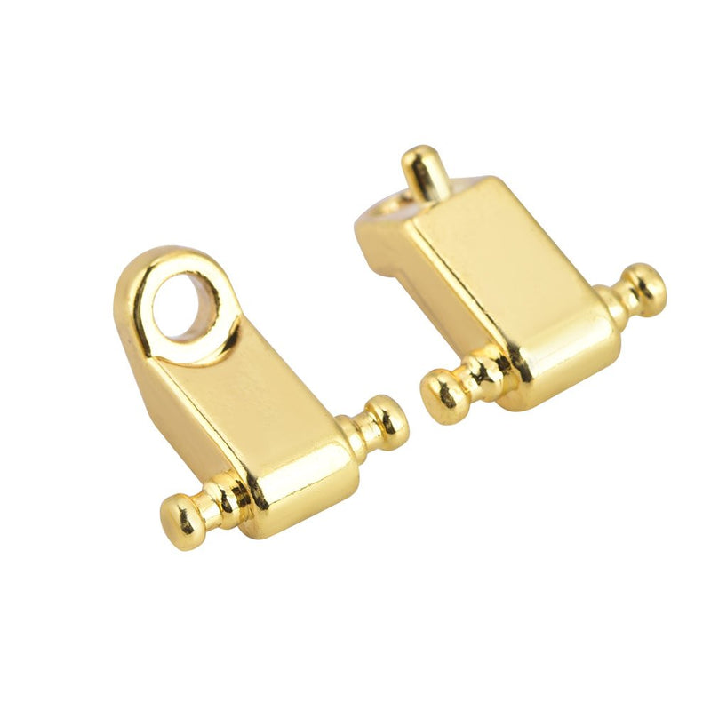 Dilwe 2PCS Guitar String Retainer, Guitar Roller String Tree Retainer with Screw for Electric Guitar Bass Gold