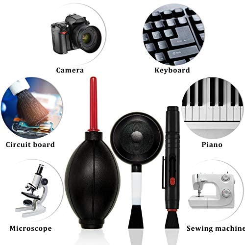[AUSTRALIA] - Camera Cleaning Kit with Camera Cleaning Pen Brush, Air Blaster Blower and Lens Brush Blower Brush Dust Cleaner for Lens, Camera, SLR, Telescope, Magnifying Glass, Phone 