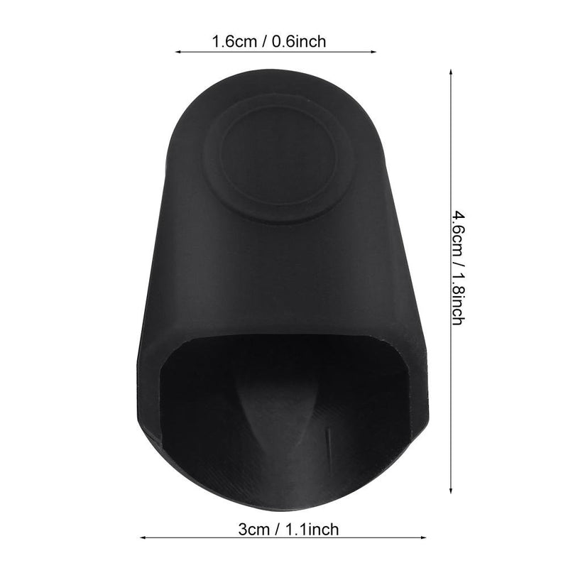 Dilwe 2Pcs Saxophone Mouthpiece Cap, Clarinet Mouthpiece Protective Rubber Cap Sax Accessories Black