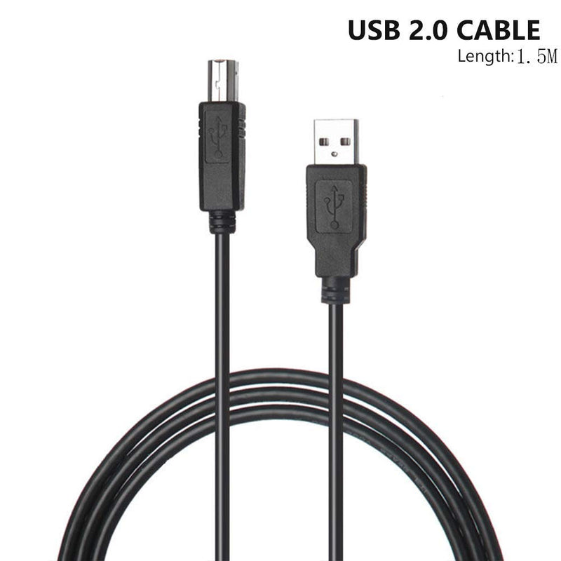 Piano to Computer Cable USB MIDI Cable Compatible for Yamaha PSR-E363 PSR-E463 P45 P125 MX88 EAD10 Drum Module,Casio Casiotone CT-S200BK CT-S200RD CTX700 CT-X3000