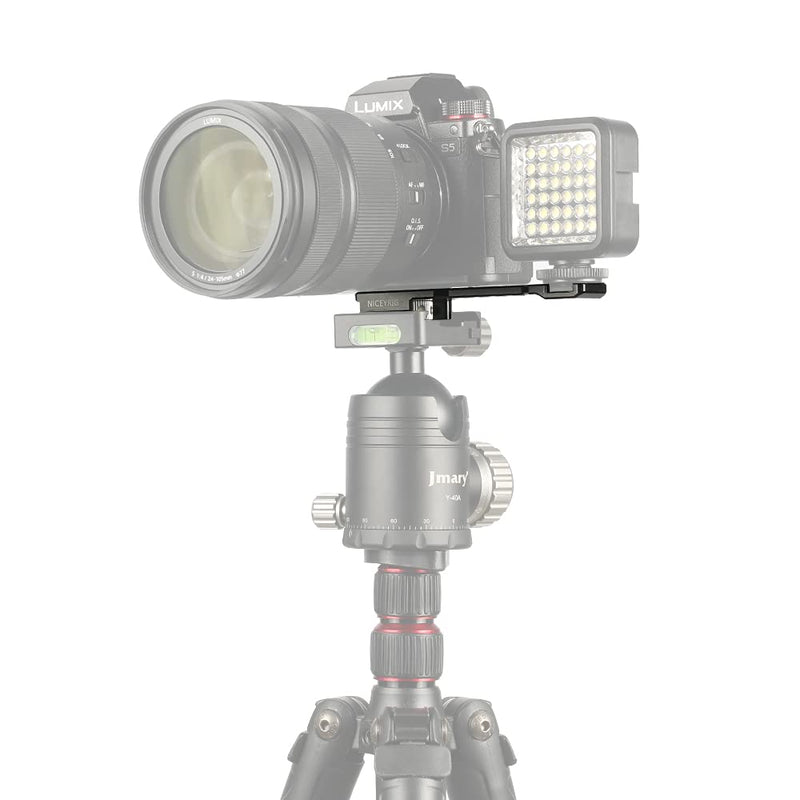NICEYRIG Cold Shoe Extension Bar with Quick Release Plate for Arca-Swiss Dovetail, Vlog Vlogging Microphone LED Light Holder Mount Applicable for DSLR Camera, Mini Tripod - 433
