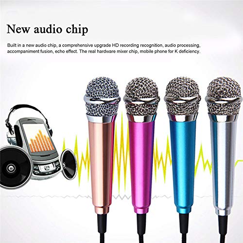 [AUSTRALIA] - Mini Microphone Portable Vocal/Instrument Microphone for Mobile Phone Laptop Notebook Apple iPhone Samsung Android(Rose Gold) 