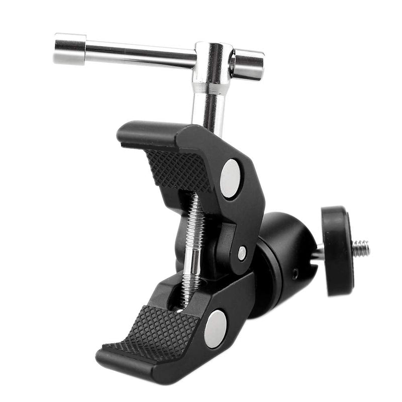 SLOW DOLPHIN Photography Super Clamp w/1/4'' and 3/8'' Thread Clip for DSLR,Cameras, Light Stand , Rods,Lights, Umbrellas, Hooks, Shelves, Cross Bars (2PCS)