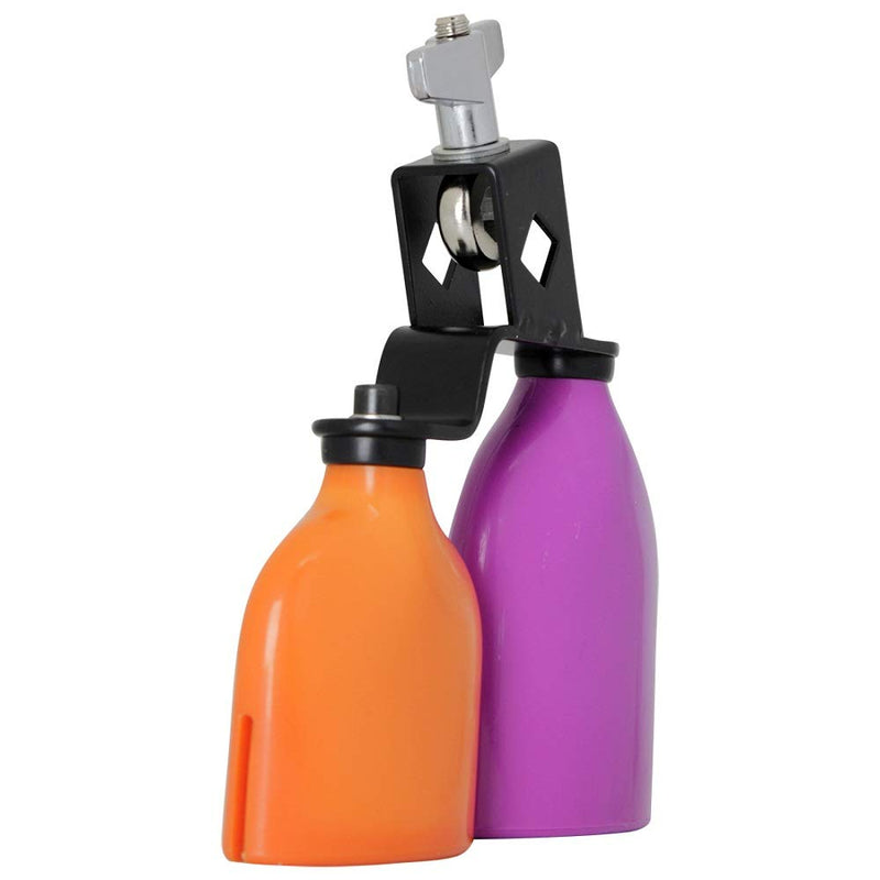 [AUSTRALIA] - Mowind Bicolor Cowbell for Drum Set High and Low Tones Double Mounted Bell Kit Percussion Instruments Medium Size 