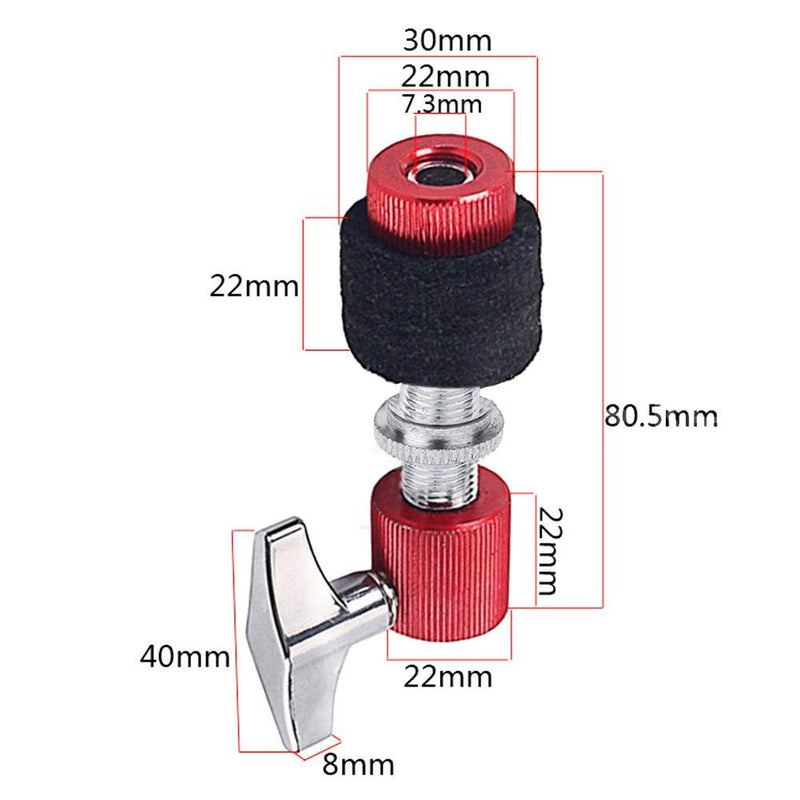 Bnineteenteam Hi Hat Clutch Red Black High Hat Clutch for Hi-Hat Cymbal Metal Hi-Hat Clutch Stand Drum Set Accessory