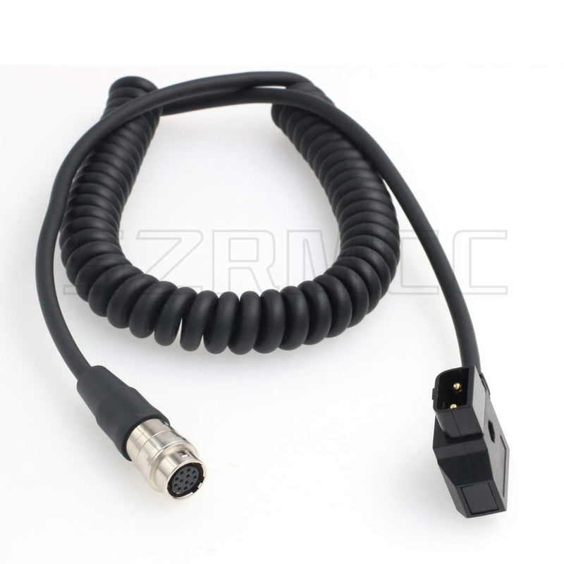 [AUSTRALIA] - SZRMCC D tap to 12Pin Hirose Female Coiled Cable GH4 Power for Canon Fujinon Nikon B4 2/3" Lens (Coiled Cable) 