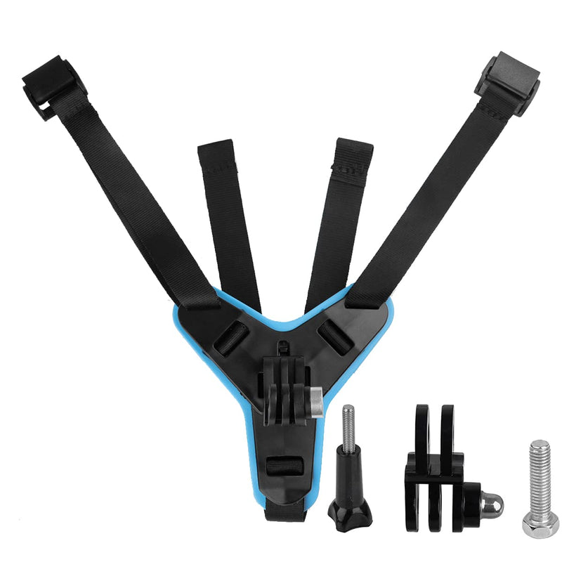 [AUSTRALIA] - Motorcycle Helmet Chin Strap Mount for GoPro Hero 10, 9, 8, 7, (2018), 6 5 4 3, Hero Black, Session, Xiaomi Yi, SJCAM (Blue) Blue 