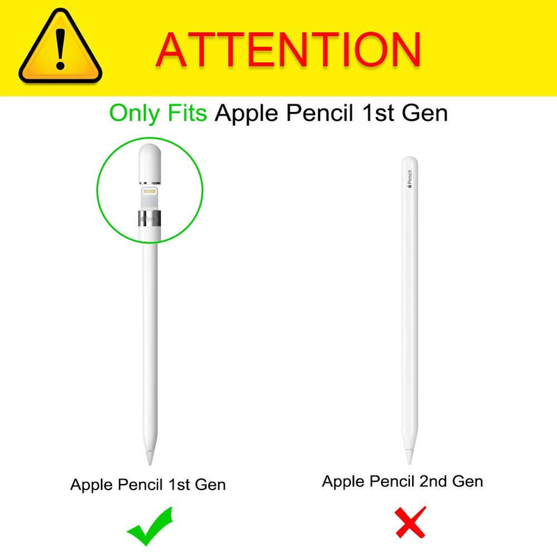 Fintie 3 Pieces Bundle Compatible with Apple Pencil Cap Holder, Nib Cover, Adapter Tether for Apple Pencil 1st Generation, iPad 10.2, iPad 9.7, iPad Air 3rd Gen/iPad Pro 10.5 Pencil, White