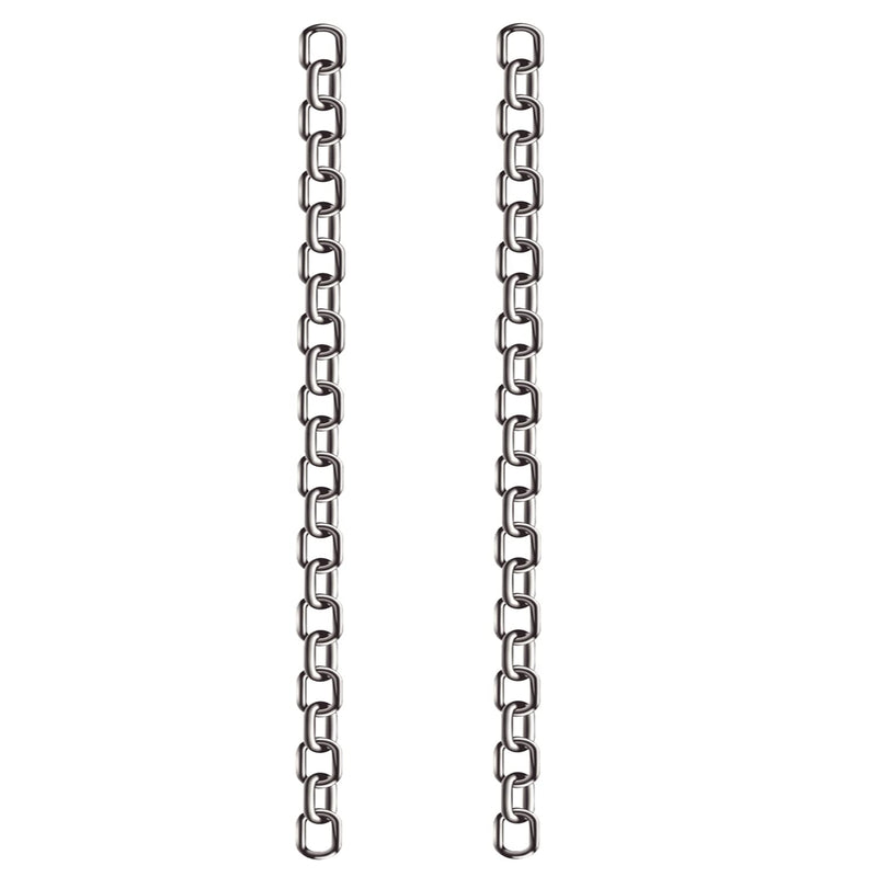 [AUSTRALIA] - 2 Pcs 5/32 x 23 Inch Link Chain 304 Stainless Steel Coil Chain for Transport Tie Down Binder Chain Pulling Towing Hanging, Home, Camping, Pet Towing, 4mm 
