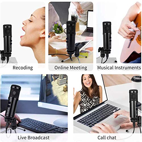 [AUSTRALIA] - USB Microphone for Computer, Condenser Microphone Plug &Play Desktop Podcast Microphone for Gaming Recording Streaming Videos Chatting Skype YouTube, Compatible with Windows/Mac 