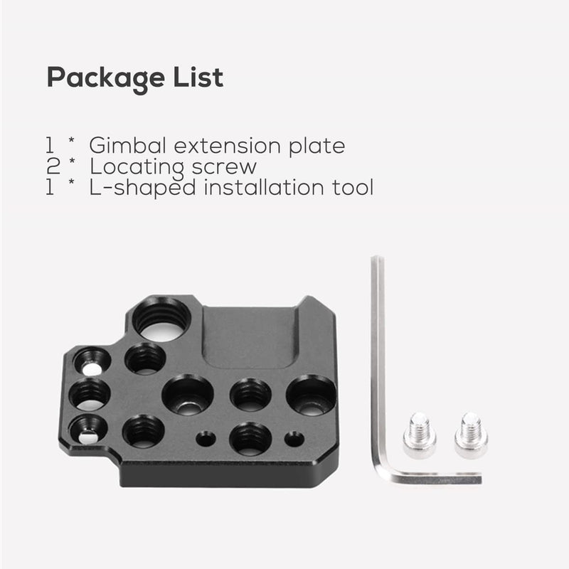 EaxanPic Side Extension Plate Mount for DJI Ronin S/SC/RS2/RSC2,Monitor Holder Mount with 1/4 3/8 Threaded Holes Cold Shoe Mount, Stabilizer Extension Plate for Video Light, Microphone, Monitor