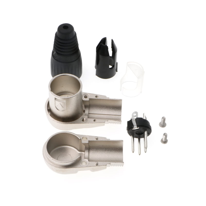 XLR 4 pin Male Connector for ARRI Monitor DSLR Rig 3 pcs Right Angle 90 Degree XLR 4 pin Male XLR 4-Pin Male