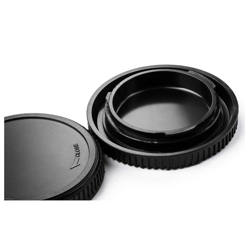 Micro 4/3 Body Cap and Lens Rear Cap Cover Replacement Set for Olympus/Panasonic M4/3 Cameras and Lens,2 Sets