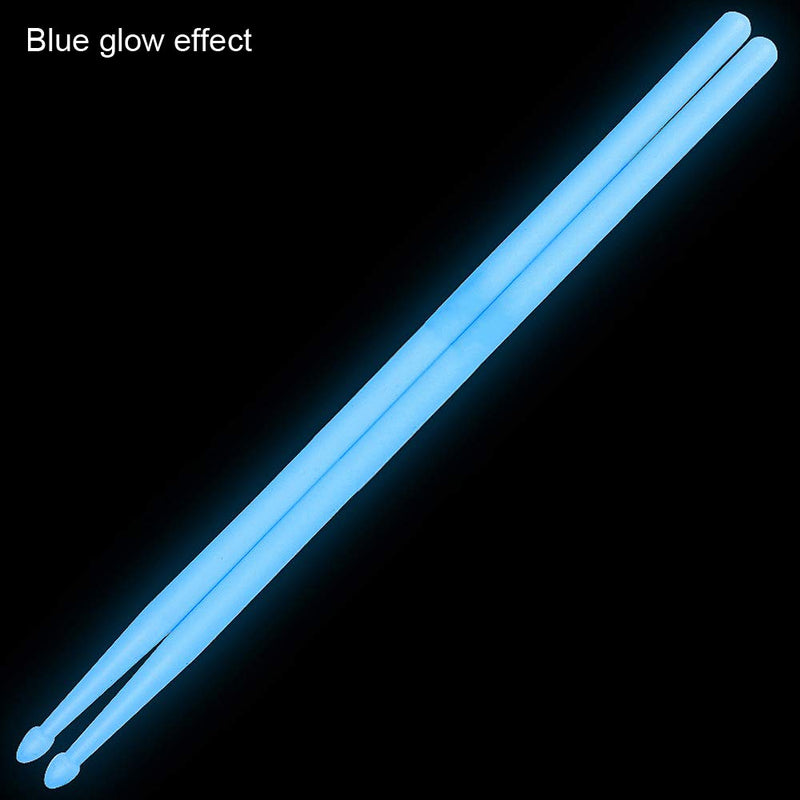 YiPaiSi 5A Luminous Light Up Drum Sticks, Luminous Light Up Drumsticks, Bright Luminous Glow in The Dark Drumsticks, Bright Light Up Drum Sticks (Blue)