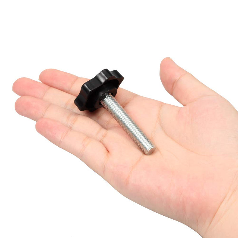 SPEEDWOX 6 Pcs Clamping Screw Knob M8 x 40 Plum Hex Shaped Hand Knobs Knurled Thumb Screw Handle Clamping Knob Male Thread Metric Thread M8*40