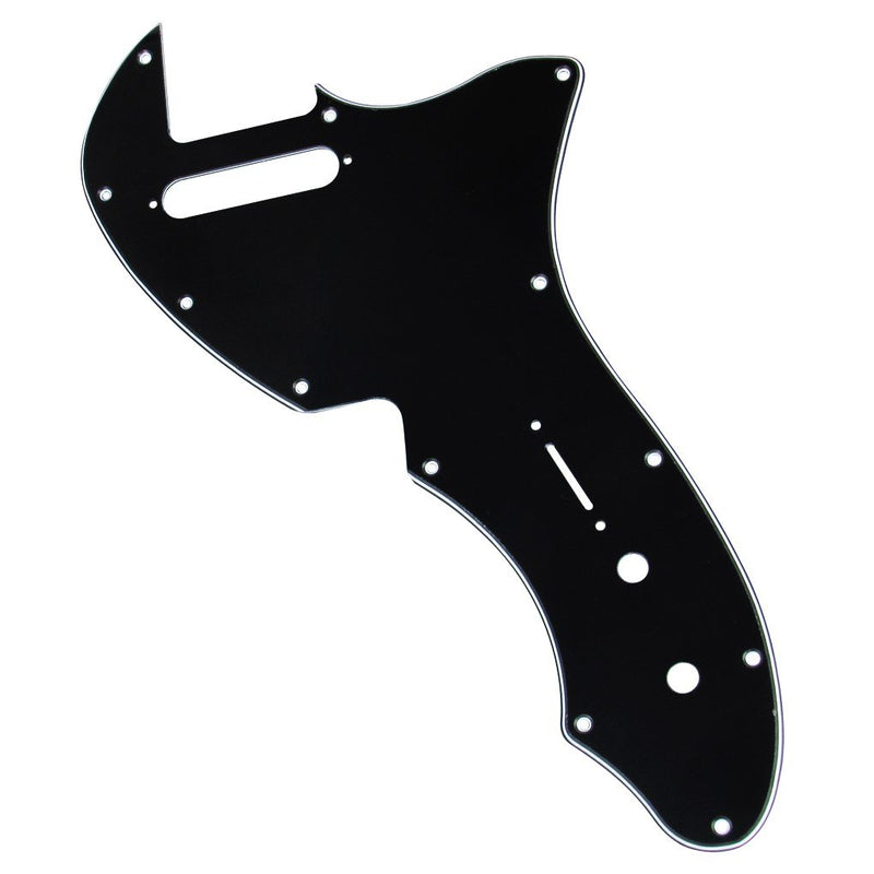 IKN 3ply Black Tele Thinline Pickguard Guitar Pick Guard Plate with Screws Fit 69 Telecaster Thinline Re-issue Guitar Part
