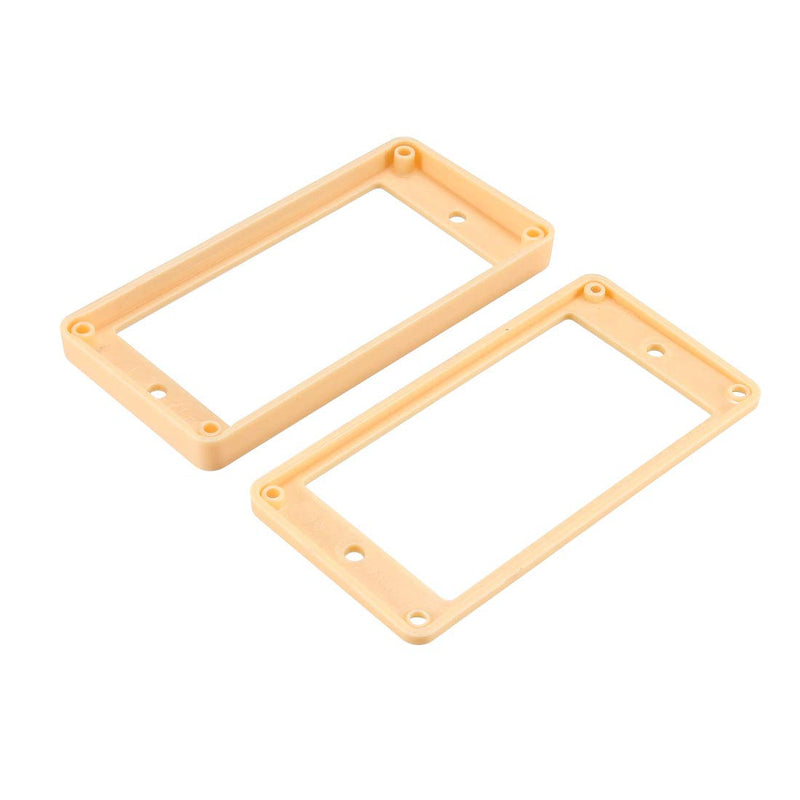 sourcing map Humbucker Pickup Ring Pickup Mounting Frame Curved Bottom 35 for Neck and 79 for Bridge Pickup Cream 2Set