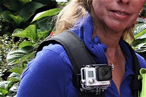 [AUSTRALIA] - Clakit Strap Mount for GoPro HERO Action Cameras, Backpack Attachment for Hikers, Travelers, Bikers, Skiers, Snowboarders, Skateboarders and more Black 