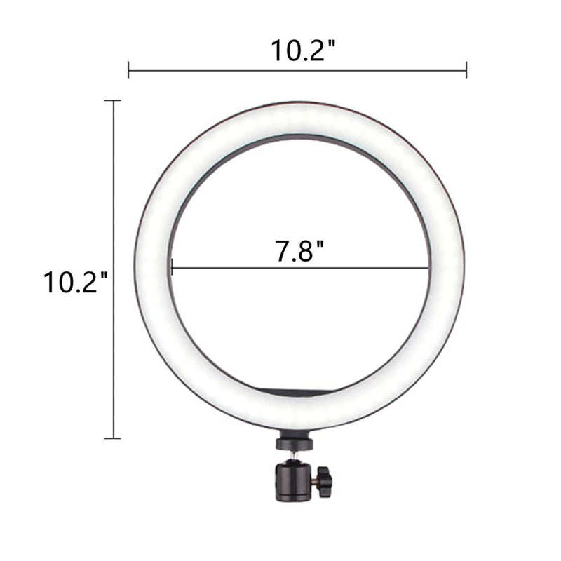 10" LED Ring Light with Tripod Stand Phone Holder Selfie Halo Light Dimmable Beauty Ringlight for Live Streaming YouTube Makeup Video(Upgrade)