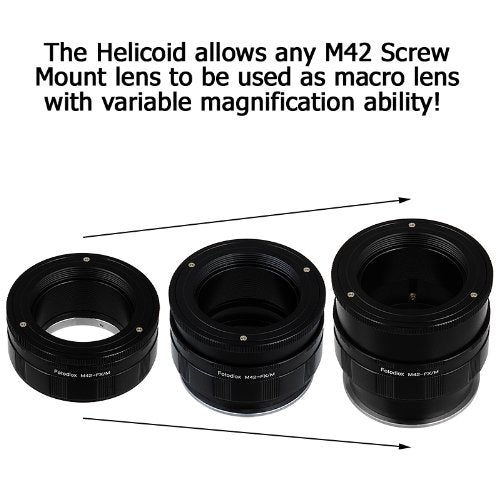 Fotodiox Lens Mount Macro Adapter Compatible with M42 Screw Mount SLR Lens on Fuji X-Mount Cameras M42 V2