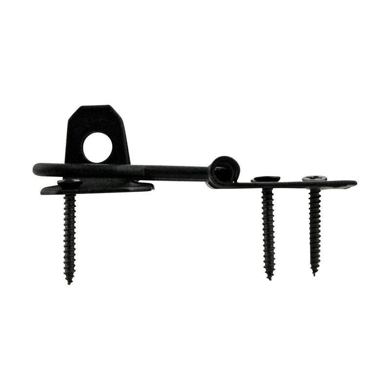 Black Wrought Iron Wire Hasp Lock 3" X 1" Rust Resistant Antique Wire Style Hasp Latches Safety Padlock Clasps for Cabinets, Chests Or Doors with Screws | Renovators Supply Manufacturing