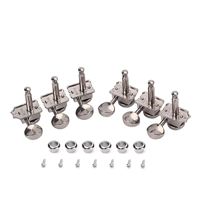 Alnicov Vintage Nickel Lock String Tuners 6R Electric Guitar Machine Heads Tuners For ST TL Guitar Tuning Pegs
