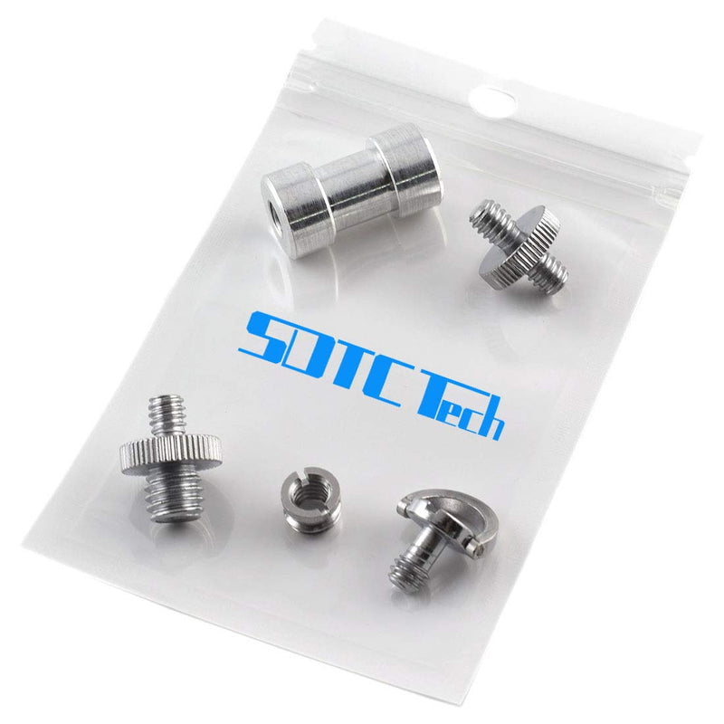 [AUSTRALIA] - Camera Screw Kit, SDTC Tech 22 pcs D-Ring Quick Release Plate Mount Screw 1/4"-20 and 3/8"-16 Thread Tripod Screw Adapter Converter for DSLR Camera/Monopod/Ballhead/Light Stand etc. D-Ring Kit 