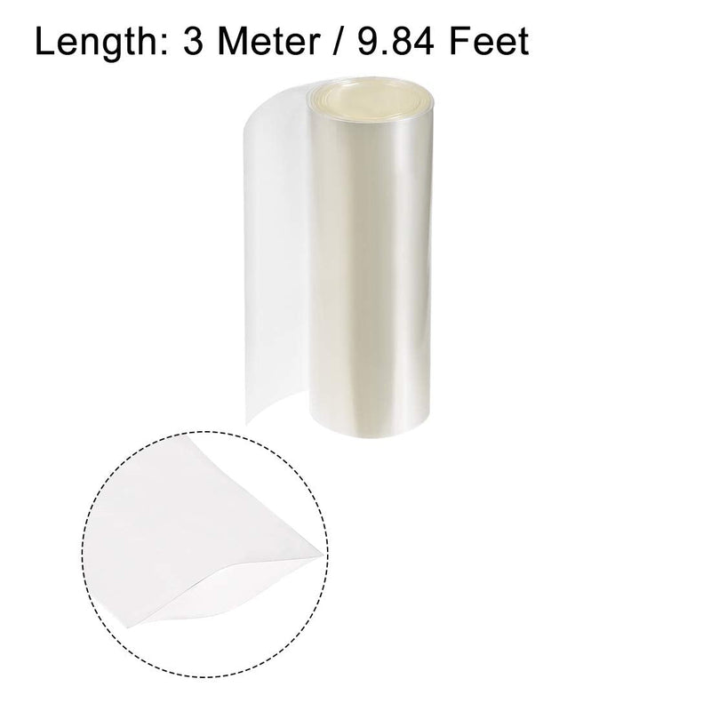uxcell PVC Heat Shrink Tube 180mm Flat Width Wrap for Dual Layer 18650 3 Meter Clear 3.0 Meter