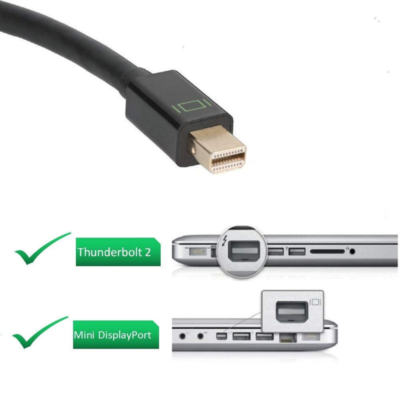 Active Mini DisplayPort to HDMI 2.0 Adapter Cable 6 Feet, UVOOI Mini DP to HDMI Active Cable Supporting Eyefinity Technology & 4K@60Hz, 1440P@144Hz Resolution-A2