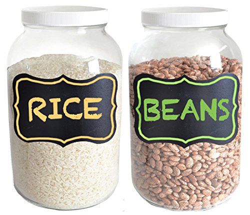 [AUSTRALIA] - nicebottles Chalkboard Labels, Extra Large Fancy Rectangles - 4" X 6" , Pack of 12 X-Large: 4" x 6" 