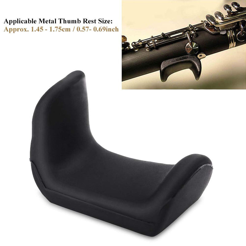 Black Thumb Rest Cushion Comfortable 1.45-1.75cm Rubber Thumb Finger Rest Cushion for Oboe Clarinet Instruments (3.5mm) 3.5mm