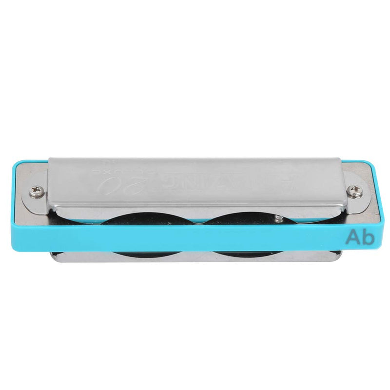 Harmonica Key of Ab 10 Holes Blues Harmonica Mouth Organ for Beginners Practice (Blue) Blue