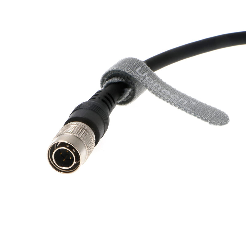 Uonecn Power Cable for Sound Devices 633/644/688 For Zoom F8 Right Angle DC to 4 pin hirose male