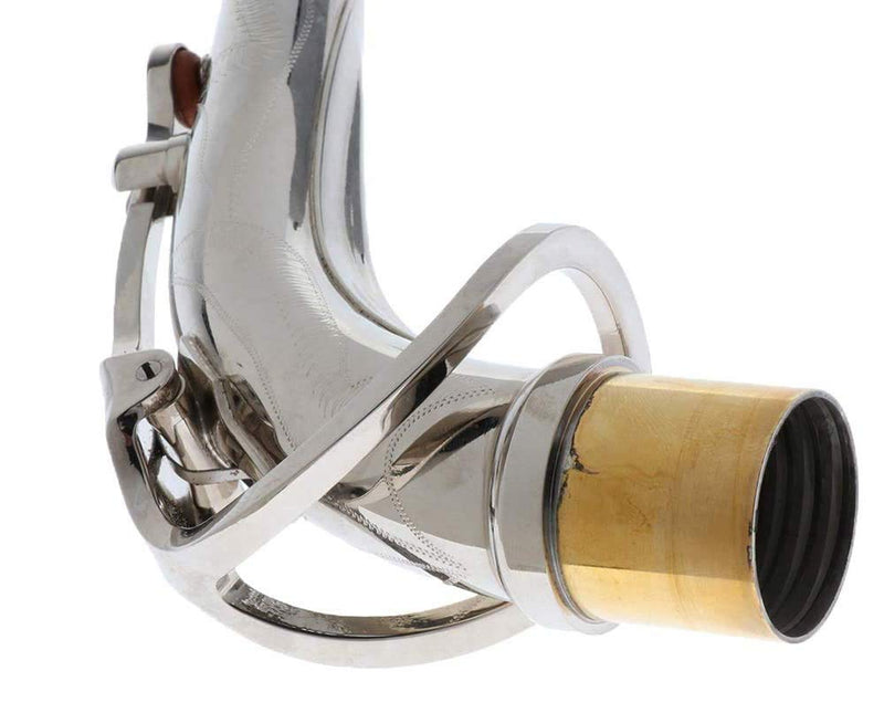 Jiayouy 24.5mm Diameter E-flat Alto Saxophone Elbow Bend Neck Sax Replacement Part Nickel Plated