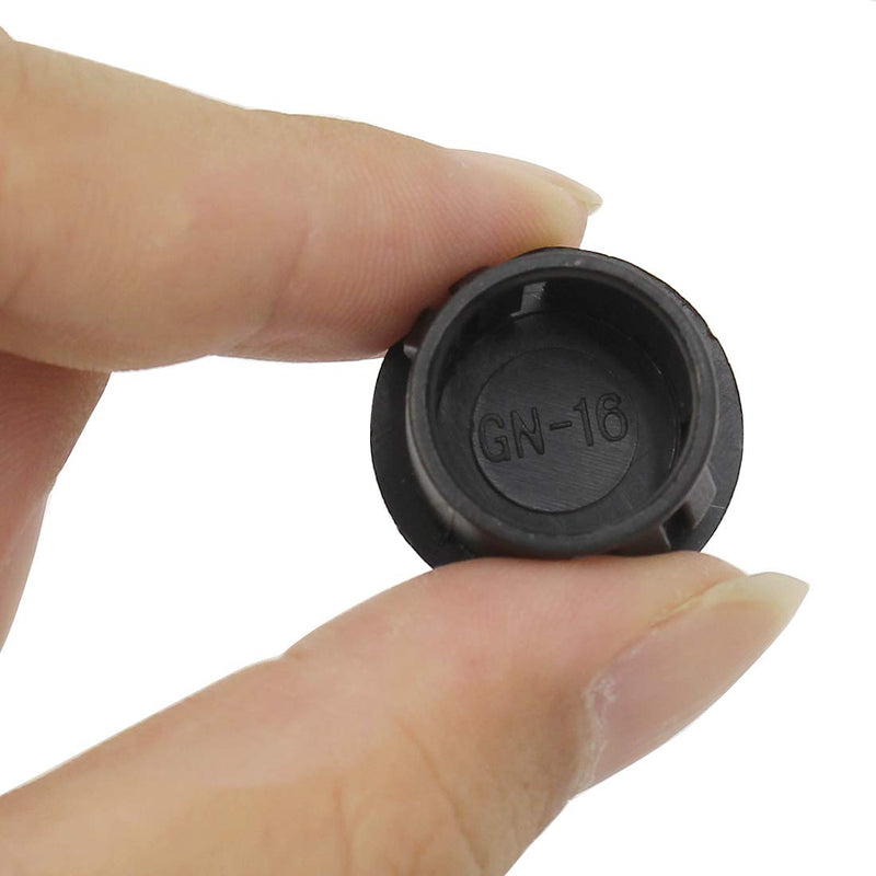 Zorfeter 30 Pcs Black Hole Plugs 16mm (5/8 inch) Plastic Panel Plugs Hole Plugs Post Pipe Insert End Caps 16mm (5/8 inch)