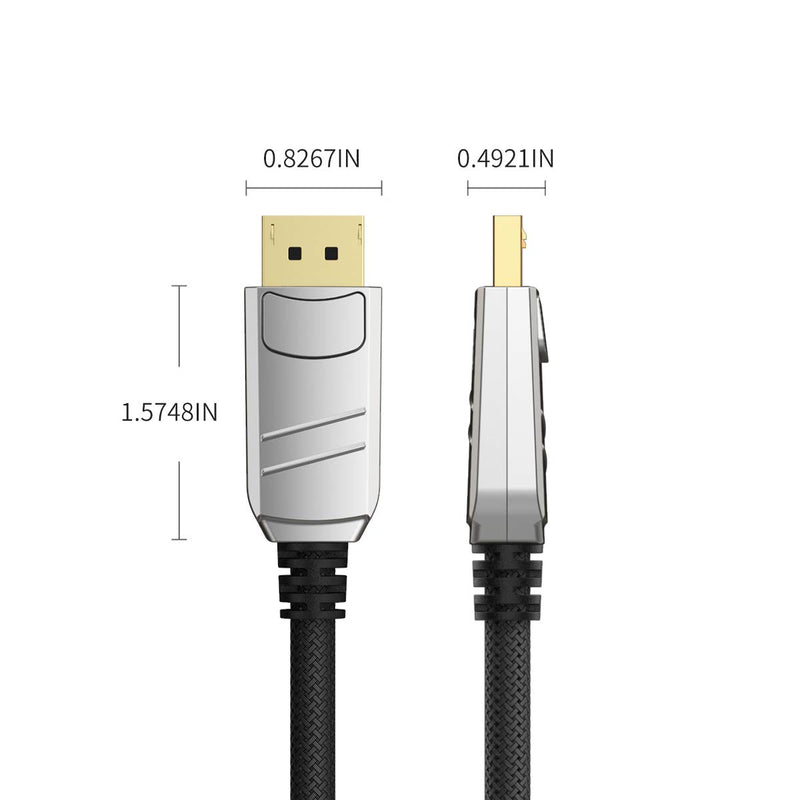 8K DisplayPort Cable 15ft, BIFALE DP 1.4 Cable with Zinc Alloy Shell and Nylon Braided, Support 8K@60Hz, 4K@144Hz, 32.4Gbps, HBR3, HDR10, HDCP 2.2 for PC Monitor-4.6M 1.4 DP 15FT