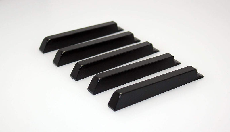 5 Satin Black Piano Sharp 3-3/4" Length Plastic