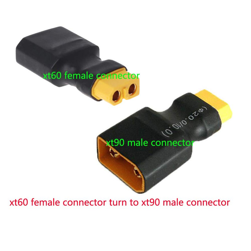4 Pairs Wireless XT90 Male Female Plug Connector to XT60 Male Female Plug Connector Conversion Adapter for RC LiPo Battery