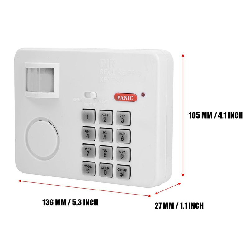 105DB Password Wireless Home Security Emergency Keypad Alarm Siren, Zerone 105° Alarm PIR Motion Sensor Detectors Door Window Home Security System