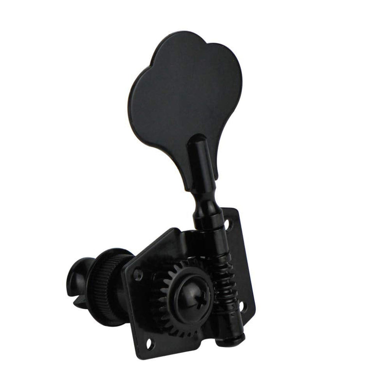 YUPVM 5Pcs Guitar Accessory Vintage Open Bass Guitar Tuning Keys Pegs Machine Heads Tuners Black 1L4R for 5 Strings Bass Black, 282786A2
