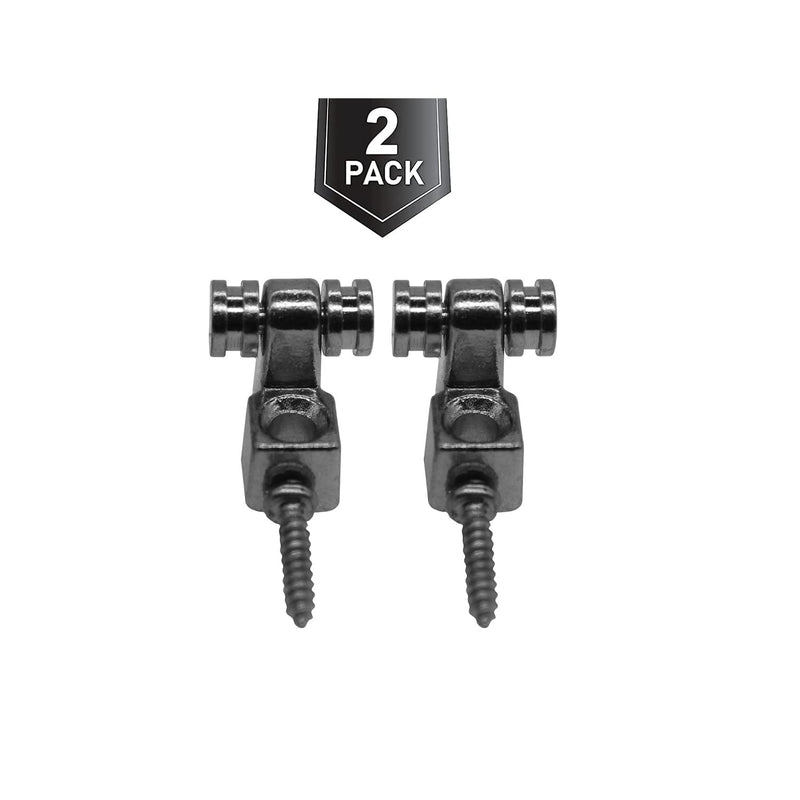 [AUSTRALIA] - Amavoler Set of 2 Guitar Roller String Tree Roller String Guides Retainer for Electric Guitars Strat Stratocaster Tele Telecaster (Black Chrome) Black 