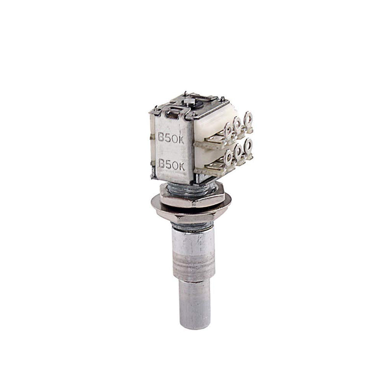 Alnicov Guitar Bass Mini Dual Pots Stacked Concentric Potentiometer W/Center Detent B50K